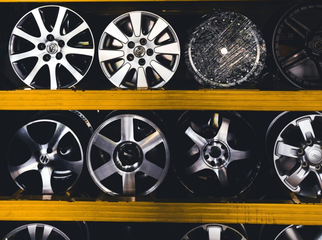 Wheel mags on a stand